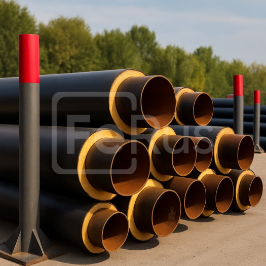 Труба ППУ полиэтиленовая оболочка 250х159х4,5 мм 10Г2С1 ГОСТ 30732-2006