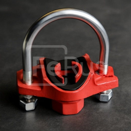 Хомут седелка под резьбу грувлок ковкий чугун ДУ 25x20 (ДН 34x27) 1x3/4